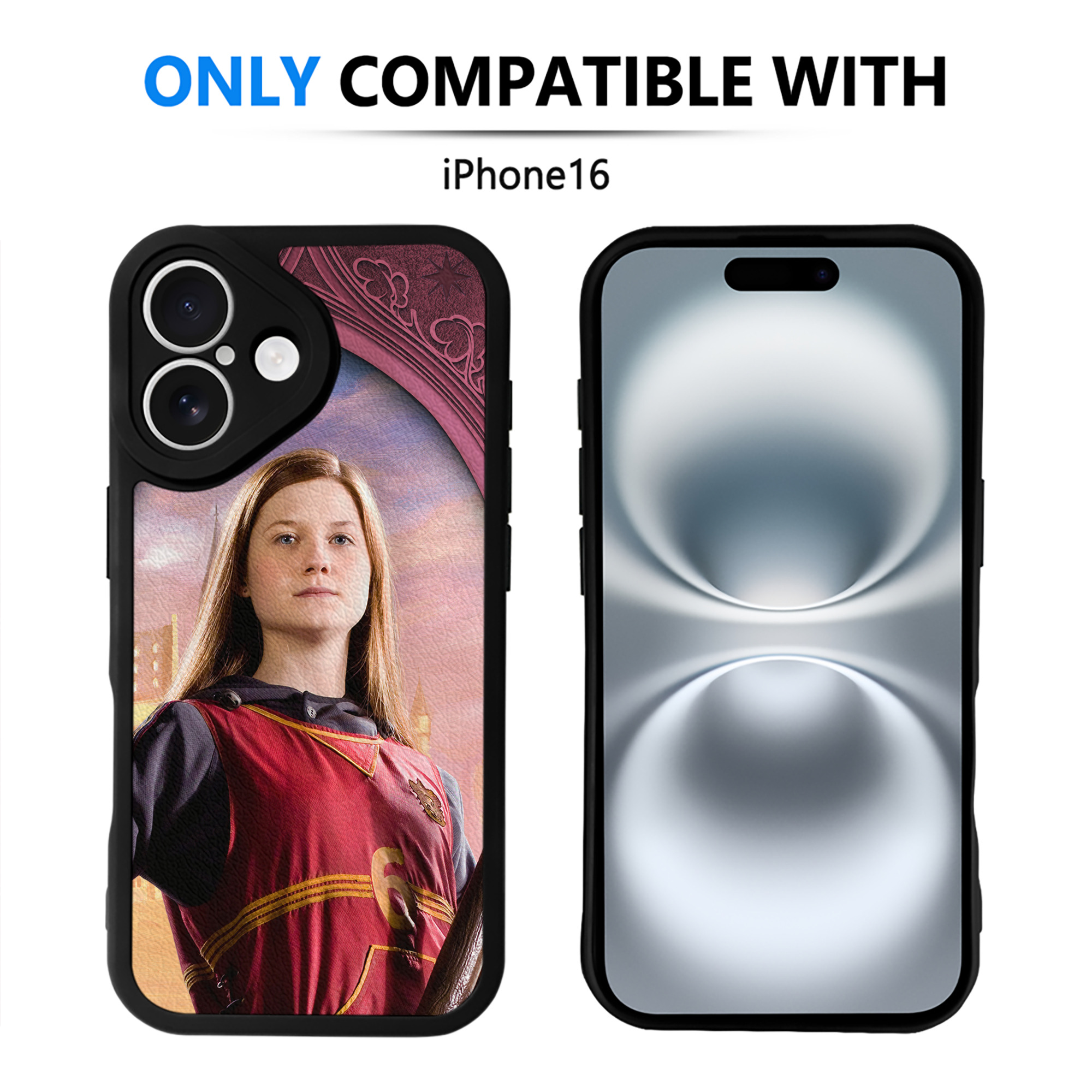 （画像用） Harry Potter ハリー・ポッターシリーズ 【iPhone 16シリーズ対応】シリコンスマホケース（レザー調） 材質：シリコン
